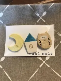 ハンドメイドマグネット ふくろうさんセット