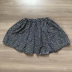 GLOBAL WORK 黒・白ドット柄スカート 130サイズ