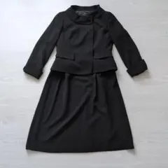 洗える　ブラックワンピーススーツ（ジャケット付き）