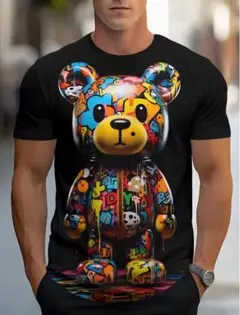 【４L 】グラフィック Tシャツ カラフルクマ