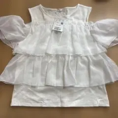 新品未使用 フリル付きオフショルダー
