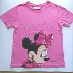 フランス ディズニー ミニーマウスTシャツ サイズ130ピンク