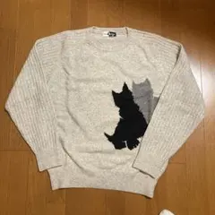 ブラック&ホワイト　セーター　M
