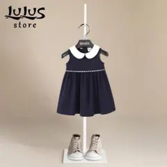 丸襟ワンピースネイビー紺色お受験発表会塾通園面接教室組曲ファミリアミキハウス好き