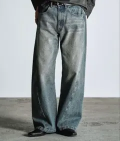 WYM LIDNM VINTAGE WASHED CURVED DENIM M