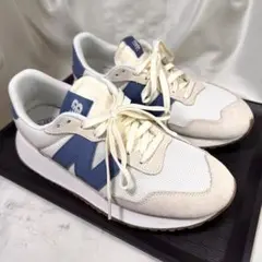 New Balance 237 スニーカー ホワイト ブルー　使用1回 極美品のサムネイル