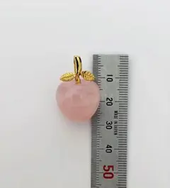 ローズクォーツ リンゴ型 ペンダントトップ