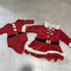 サンタコスチューム 2点セット 衣装 キッズ 子供 コスプレ 70cm 80cm