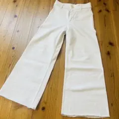 ZARA THE MARINE STRAIGHTフレアデニムパンツ ホワイトのサムネイル
