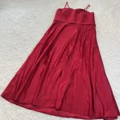 新品✨ ワンピース サテンドレス フレア レースアップ 大きいサイズ 5XL 赤