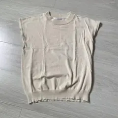 fifth 半袖 ニット ベージュ　サマーニット