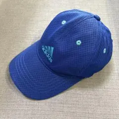 adidas メッシュキャップ　54～57センチ　ブルー