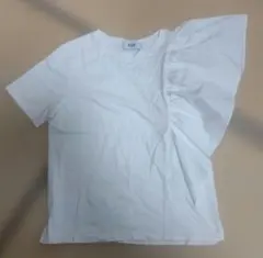 AZUL BY MOUSSY フリルスリーブ 半袖Tシャツ ホワイト Sのサムネイル