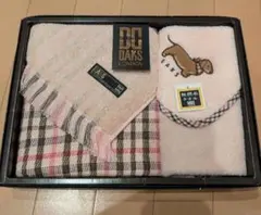 未使用　DAKS フェイスタオルセット ダックスフント 　ピンク　2枚セット