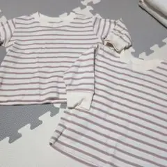 双子ちゃん　ストライプ 長袖 80cm 2枚セット