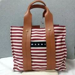 MARNI マルニ トートバッグ バートン キャンバストート ストライプ 