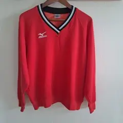 Mizuno 赤 Vネック テニスウェア Lサイズ