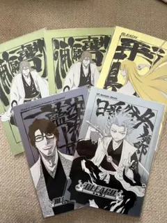 BLEACH 扉絵ポストカード 日番谷冬獅郎 藍染惣右介 平子真子 浦原喜助