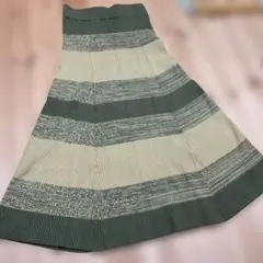 ミラオーウェン　ニットフレアスカート