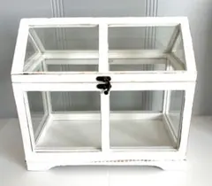 サリュ salut！【リサイクルウッドガラスハウス】ホワイト（新品未使用品）