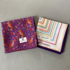 【未使用】ジバンシー＆ジャニー・ランボーネ　ハンカチ2枚セット