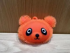 オレンジのクマ型シリコンペットおもちゃ