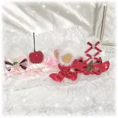 【ぬい服】 ヘッドドレス バレンタインセット かわいい　ねこ　10cm