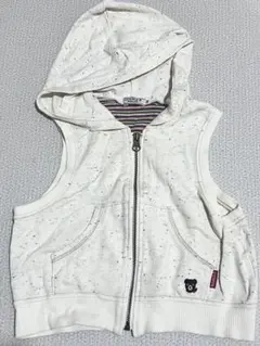 Mikl house ミキハウスフード付きジップアップベスト