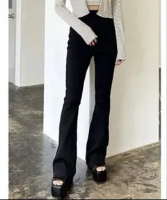 美脚フレアリブデニム S [EMODA] 大人気