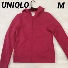 【UNIQLO】ピンク フード付き ジッパーパーカー　M