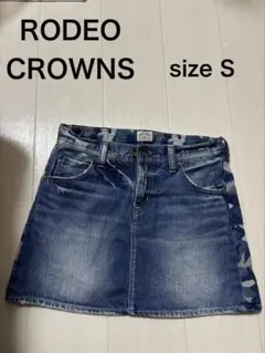 RODEO CROWNS 迷彩デニムスカート S