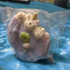輪葉葉　招き猫お雛さん