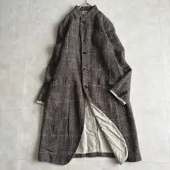 パドカレ　グレー チェック柄 ロングコート羽織り 2025年最新】Pas de calais ロングコートの人気アイテム - メルカリ