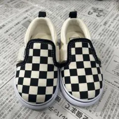 【未使用】VANS チェック柄 スリッポン 14.5cm