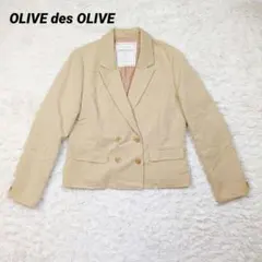 OLIVE des OLIVE ジャケット 内側ドット柄 カジュアル