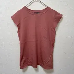美品　ロッソ　ピンクオレンジ系　 半袖 Tシャツ　カジュアル　シンプル　無地のサムネイル