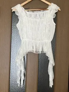 Chico フリル付きホワイトキャミソール Ｍサイズ