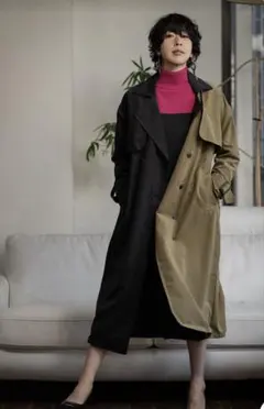 オズモーシス loaf トレンチコート バイカラー