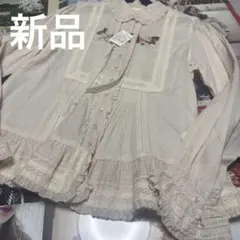 ￼美品★ピンクハウス フード付ブラウス ピコフリル ロゴ刺繍 長袖 ホワイト L 美品☆ピンクハウス フード付ブラウス ピコフリル ロゴ刺繍 長袖