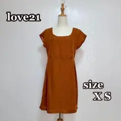 love21 フレンチスリーブ ワンピース 上品 膝丈（ X S）ブラウン系