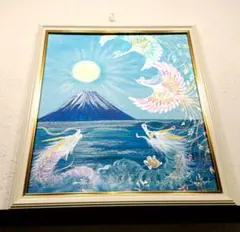 下浦康瑞、【残輝富嶽】、希少な額装用画集より、新品額装付、状態良好 下浦康瑞、【残輝富嶽】、希少な額装用画集より、新品額装付、状態良好