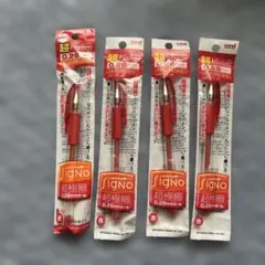 Mitsubishi Signo 0.28mm 赤 4本セットのサムネイル