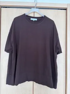 UNFILO ダークブラウン 五分袖Tシャツのサムネイル