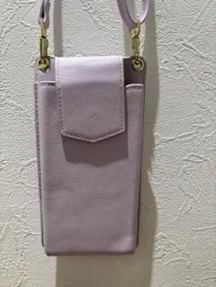ラベンダー 合成皮革 スマホショルダーストラップ