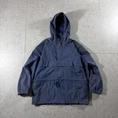 90s old GAPナイロンアノラックパーカーネイビー紺青フェードY2Kテック