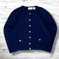 Talbots カーディガン シンプル ネイビー L 1766のサムネイル