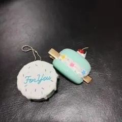 スイーツ型のヘアーピンとキーホルダーのセット