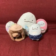 最終値下げ希少すみっコぐらし とがげ ぬいぐるみ3点ストラップ2点の5点セット