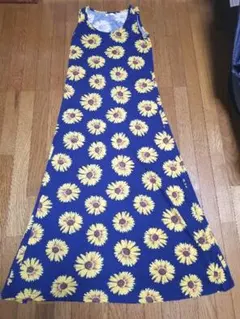 値下げしました‼‼‼‼向日葵柄マキシワンピース