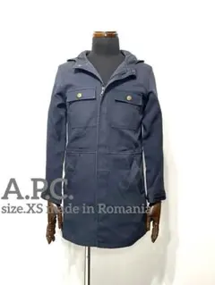 A.P.C. アー・ペー・セー◇ルーマニア製◇フード付メンズステンカラーコートのサムネイル